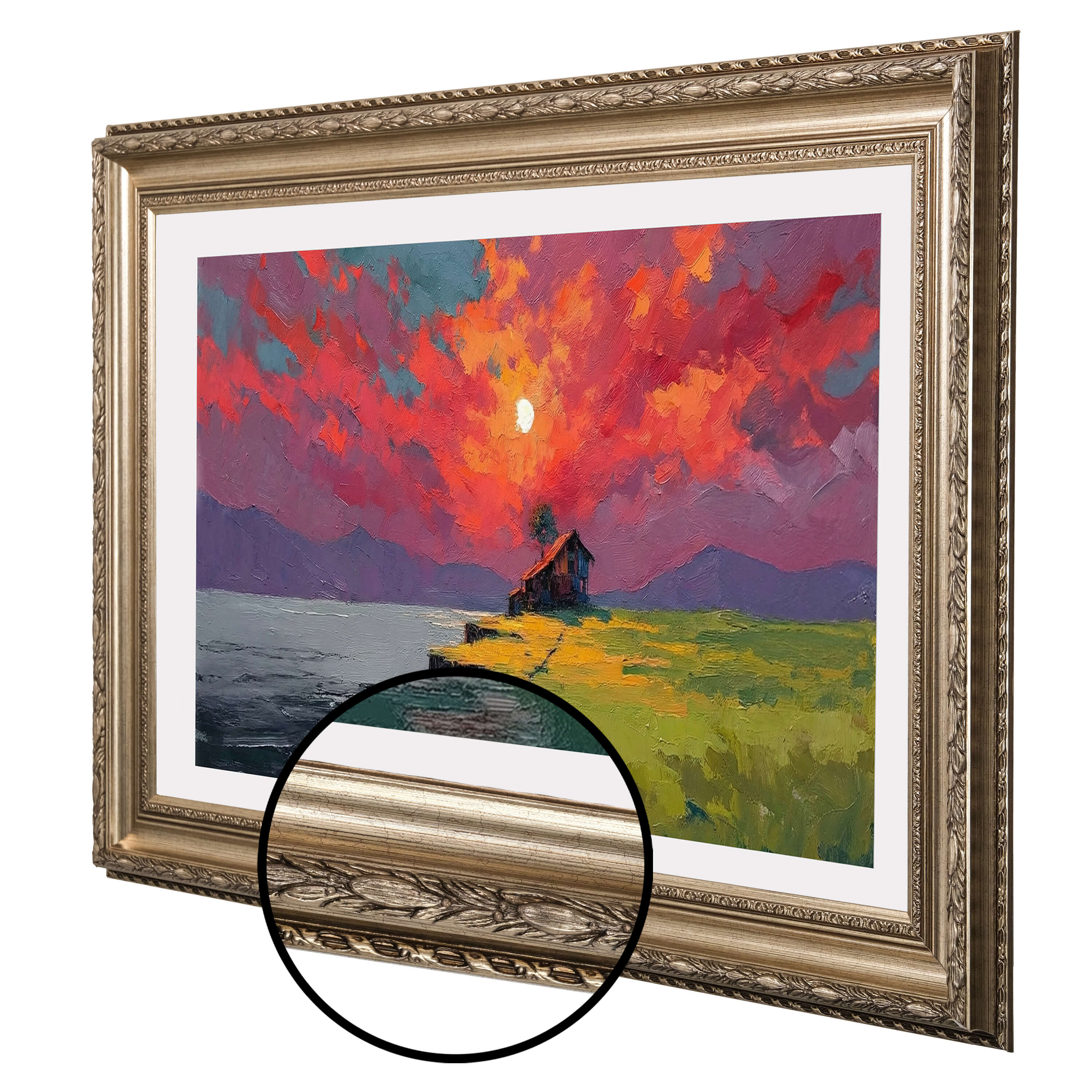 Antique Champagne TV Frame, Compatible with all TV Brand, Customizable TV Frame, Decorative Frame