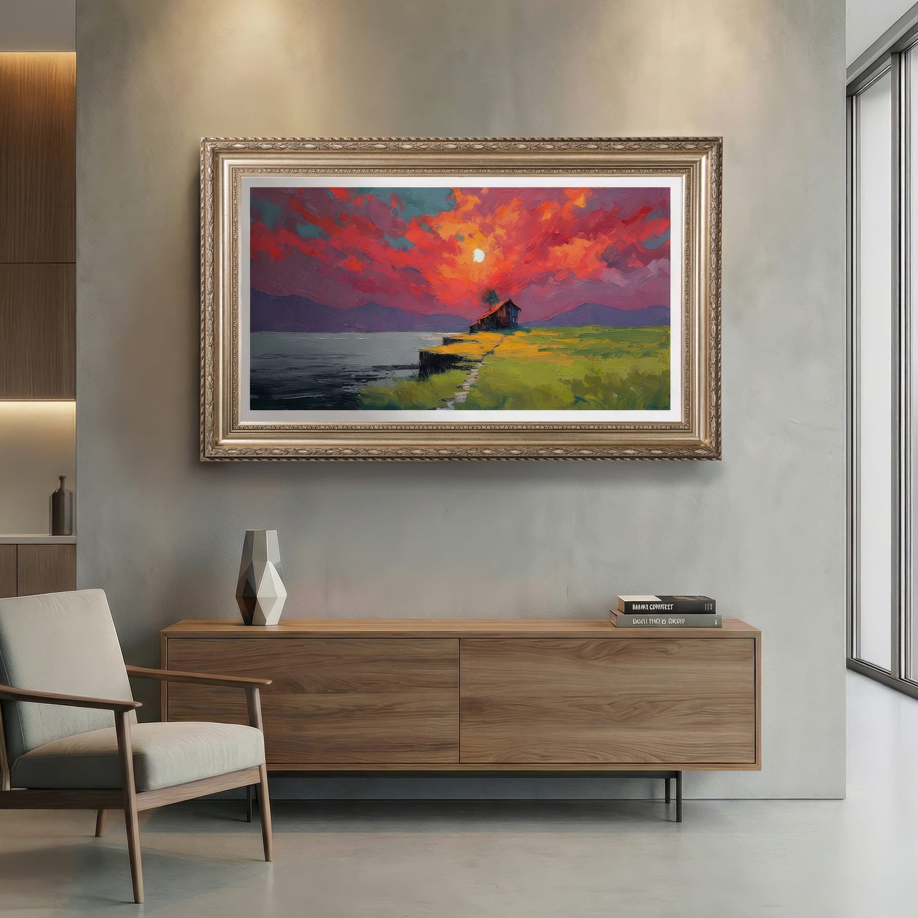 Antique Champagne TV Frame, Compatible with all TV Brand, Customizable TV Frame, Decorative Frame