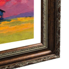 Vintage Dark Walnut TV Frame – Carved Decorative Bezel for Wall Mounted Flat Screens – Universal Fit for All TVs