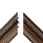 Vintage Dark Walnut TV Frame – Carved Decorative Bezel for Wall Mounted Flat Screens – Universal Fit for All TVs