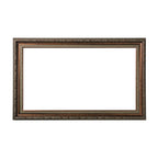 Vintage Dark Walnut TV Frame – Carved Decorative Bezel for Wall Mounted Flat Screens – Universal Fit for All TVs