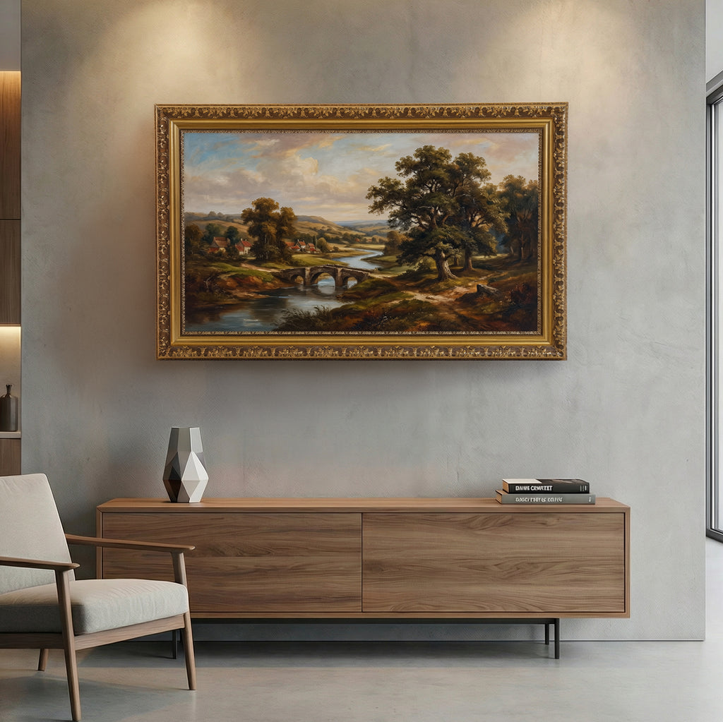 Rustic Gold Decorative Picture Frame for Wall Display – Large Wall Frame for Interior Decor, Modern & Classic Home Styling