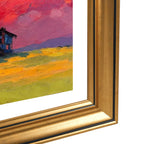 Gold TV Frame – Customizable Decorative TV Bezel – Fits All TV Brands – Striped Wood Look