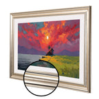 Silver Gilded TV Frame with Black Detail – Custom Decorative Bezel – Universal Fit for All TV Models – Modern Wall-Mount Look