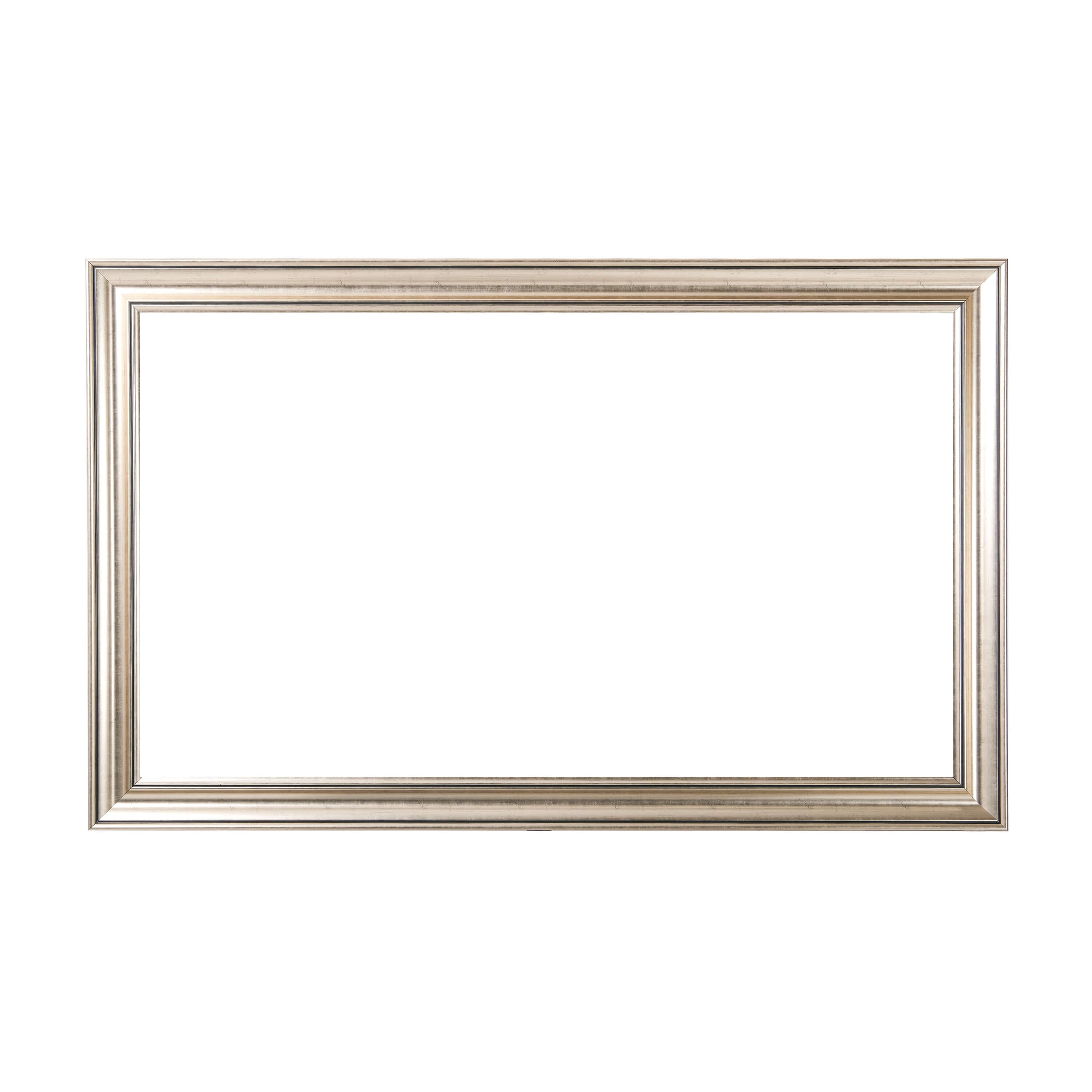 Silver Gilded TV Frame with Black Detail – Custom Decorative Bezel – Universal Fit for All TV Models – Modern Wall-Mount Look