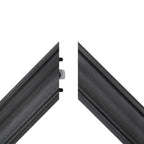 Charcoal Gray TV Frame Bezel with Dark Inner Line for Flat Screen Displays | Decorative Clip-On Home Decor for Wall Mounted Screens