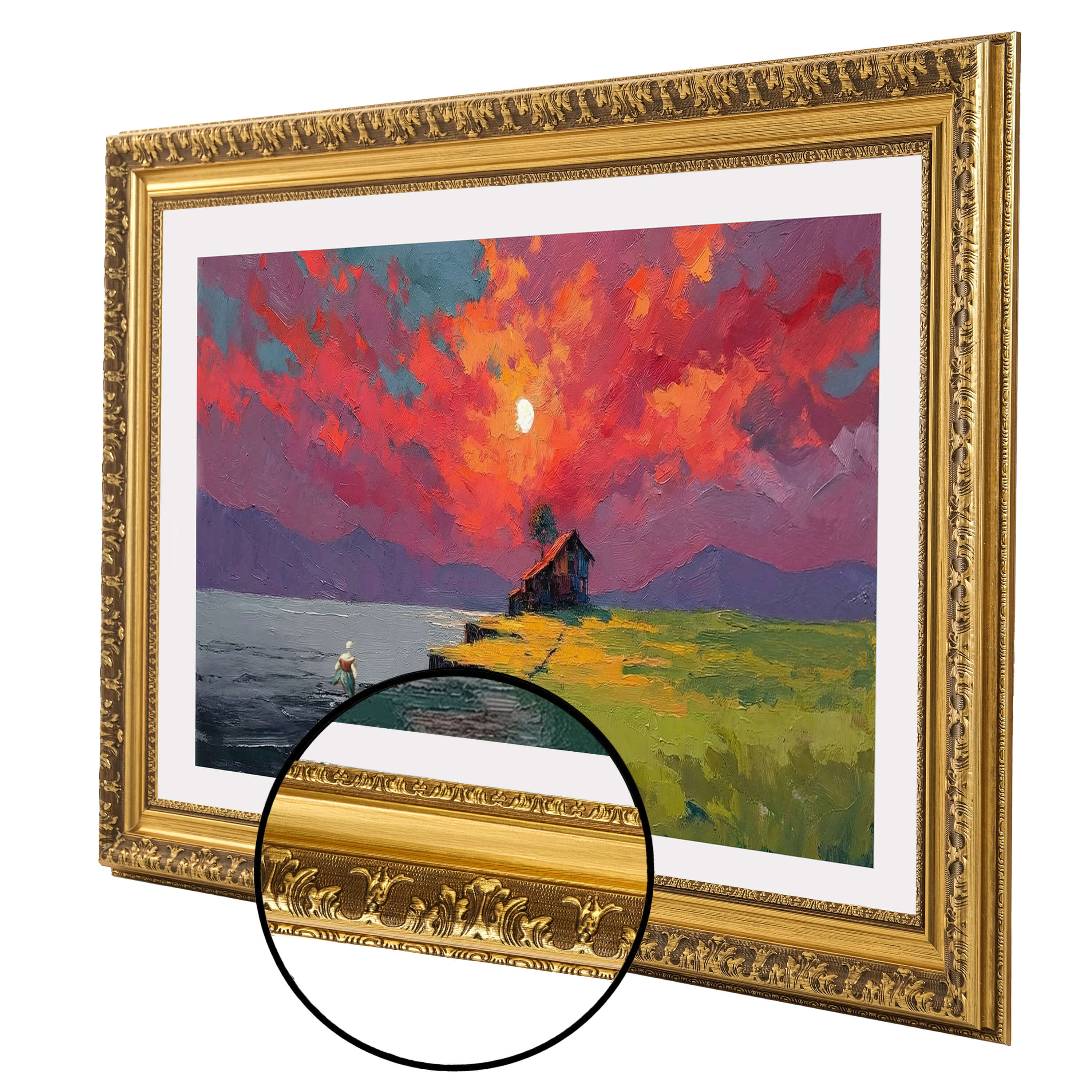 Rustic Gold Bezel TV Frame - Custom TV Frame for All TV Brands – Decorative Frame - Rustic Frame Home Decor