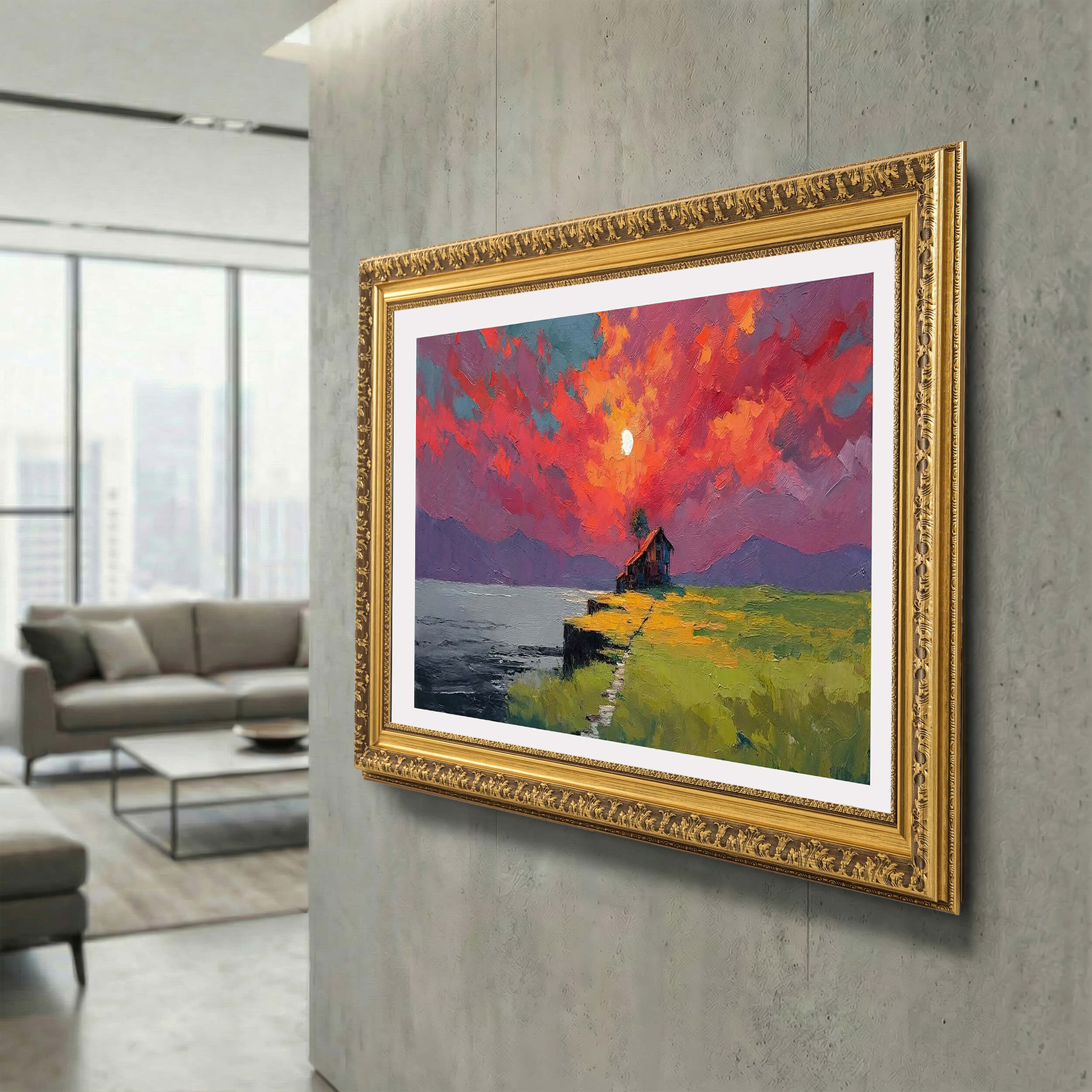 Rustic Gold Bezel TV Frame - Custom TV Frame for All TV Brands – Decorative Frame - Rustic Frame Home Decor