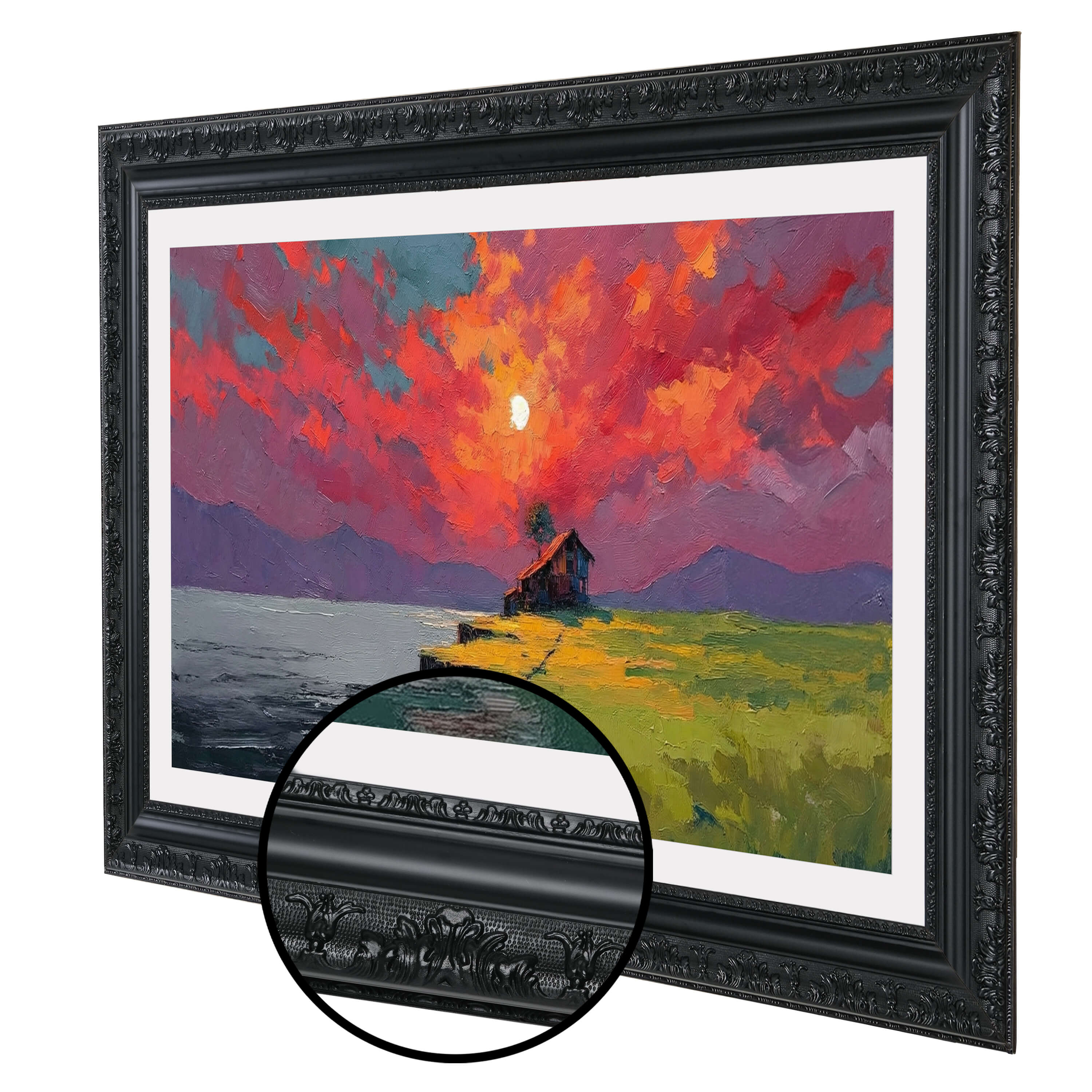 Rustic Black Bezel TV Frame - Custom TV Frame for All TV Brands – Decorative Frame - Rustic Frame Home Decor