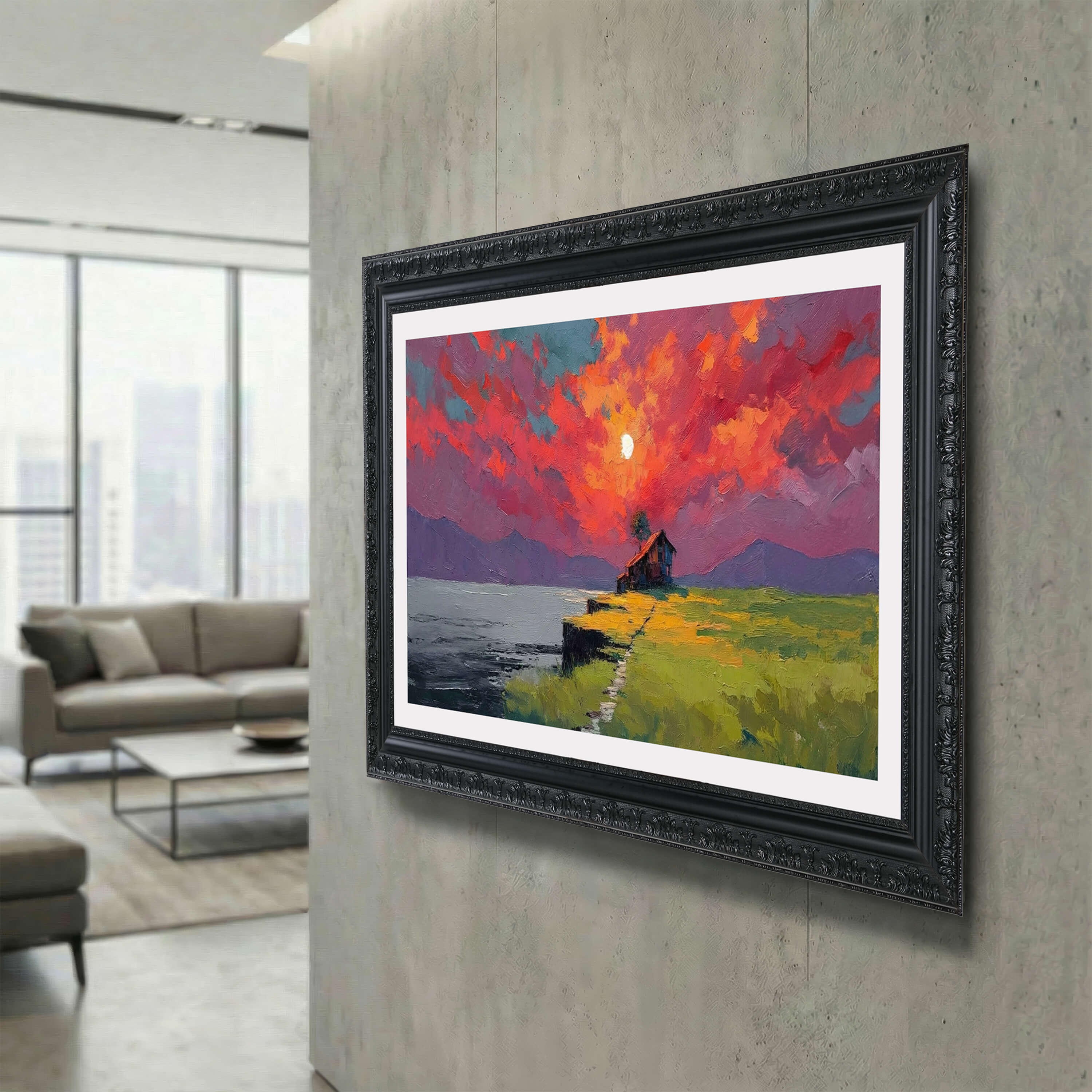 Rustic Black Bezel TV Frame - Custom TV Frame for All TV Brands – Decorative Frame - Rustic Frame Home Decor