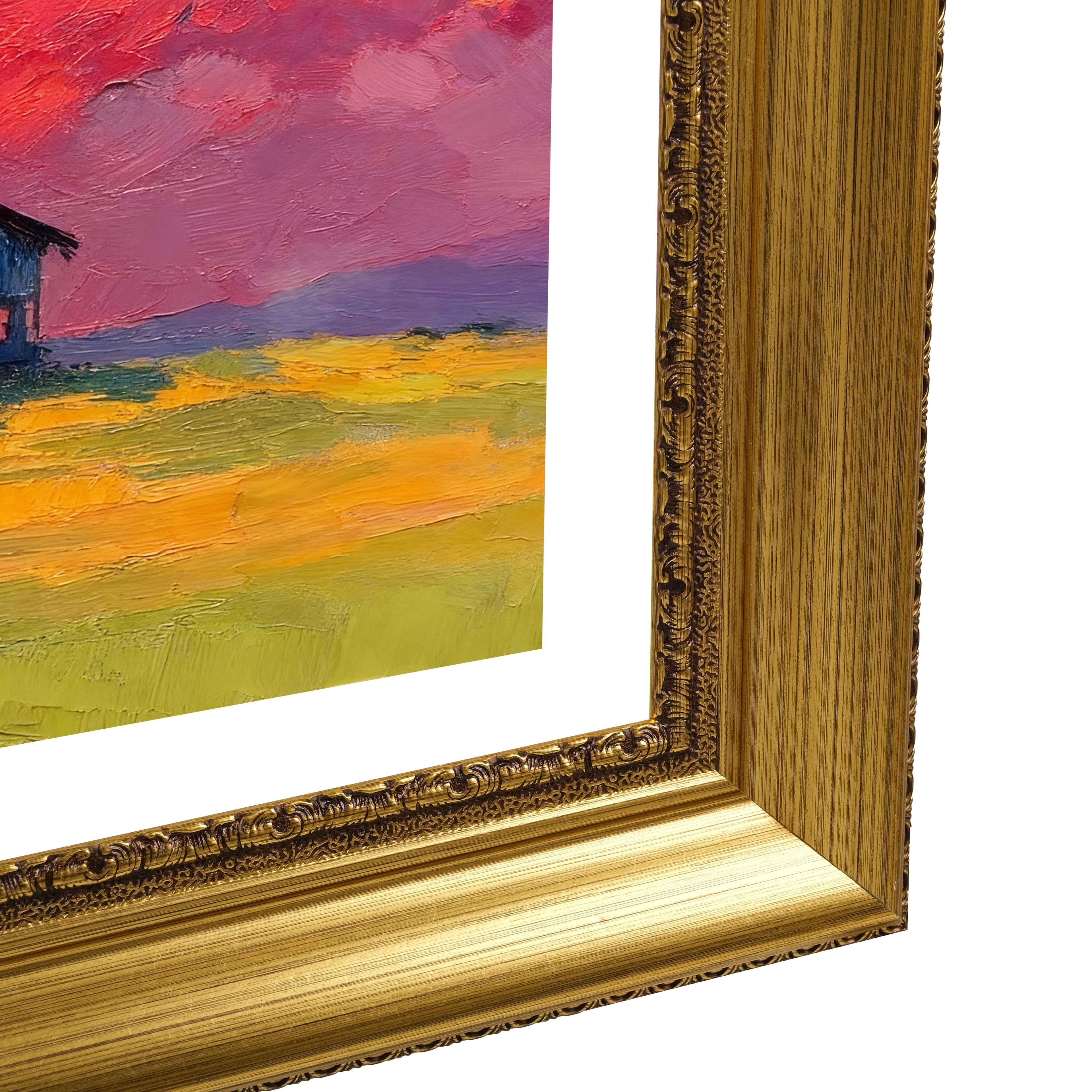 Antique Gold Decorative Customizable TV Frame Bezel | Compatible with all TV Brand