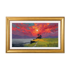 Antique Gold Decorative Customizable TV Frame Bezel | Compatible with all TV Brand