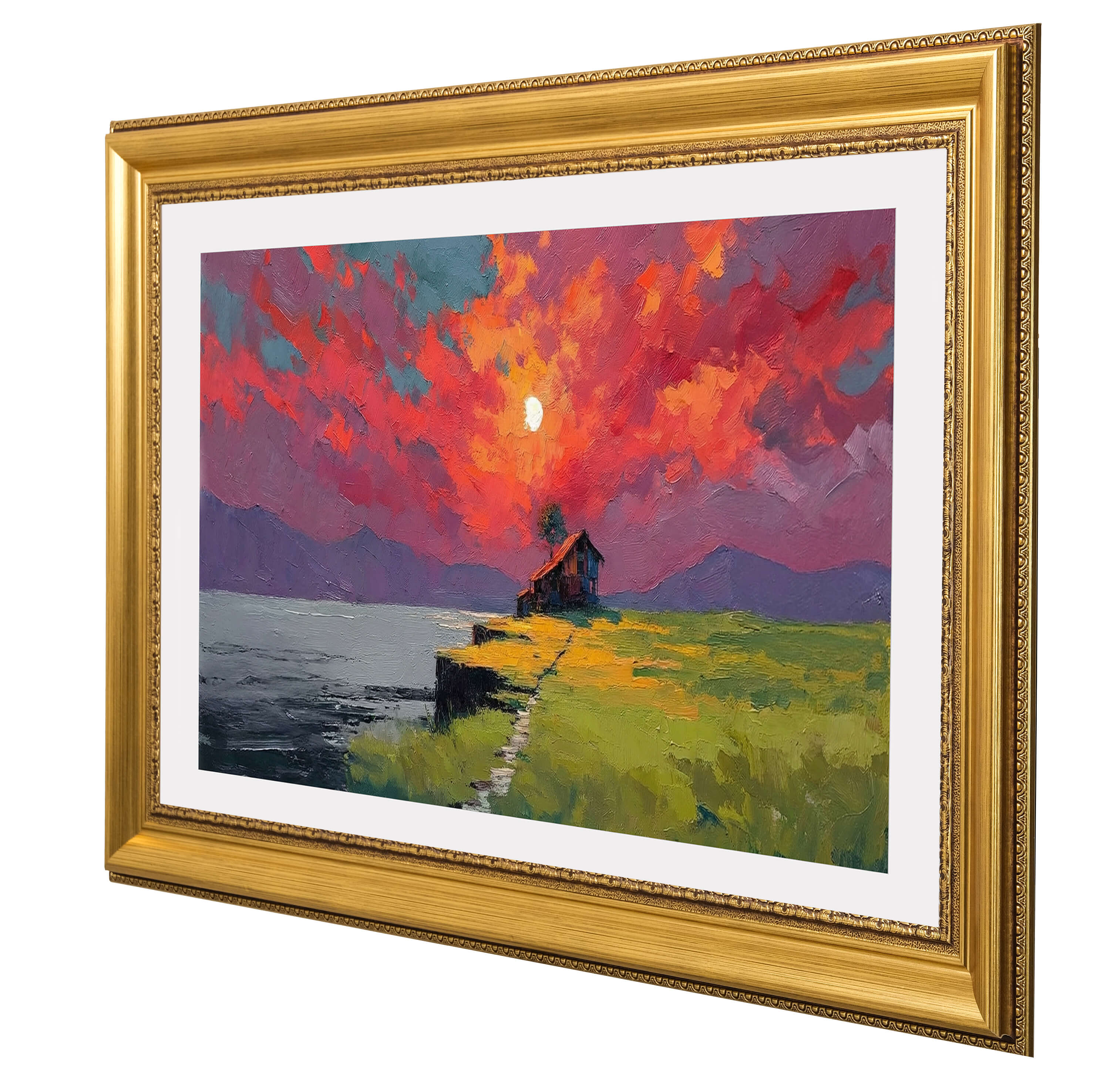 Antique Gold Decorative Customizable TV Frame Bezel | Compatible with all TV Brand