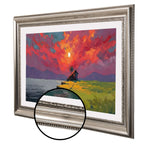 Antique Silver Decorative Customizable TV Frame Bezel | Compatible with all TV Brand