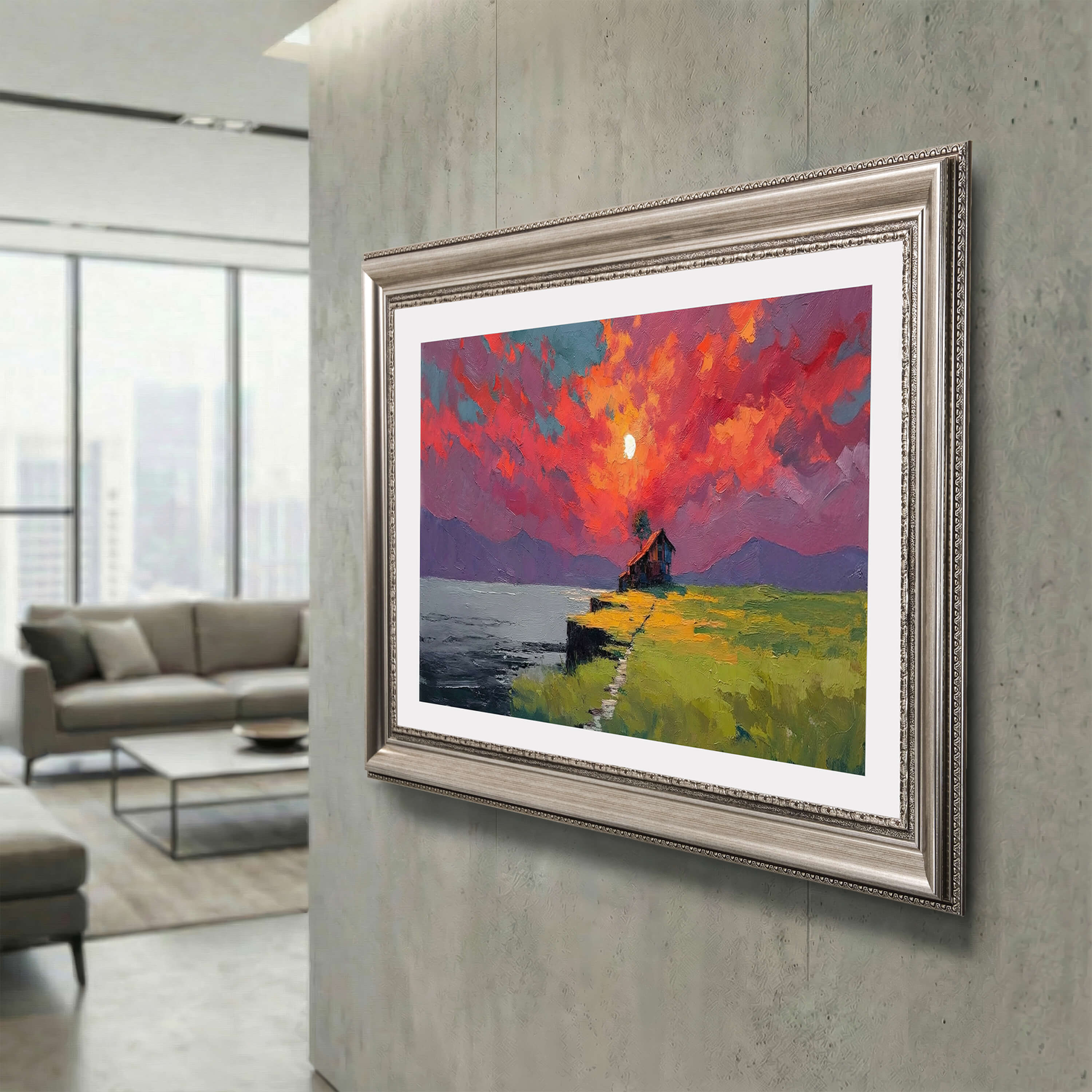 Antique Silver Decorative Customizable TV Frame Bezel | Compatible with all TV Brand