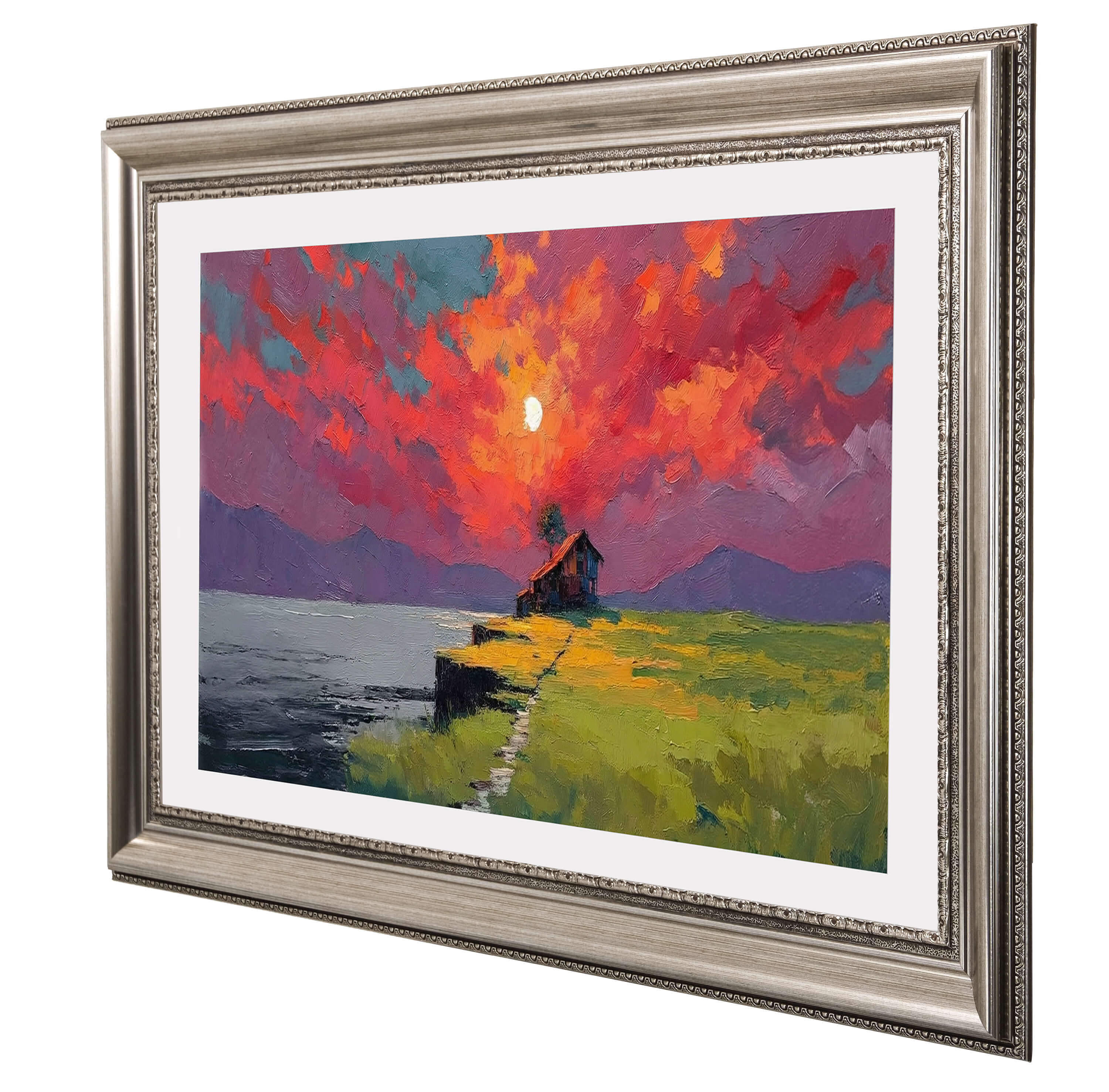 Antique Silver Decorative Customizable TV Frame Bezel | Compatible with all TV Brand