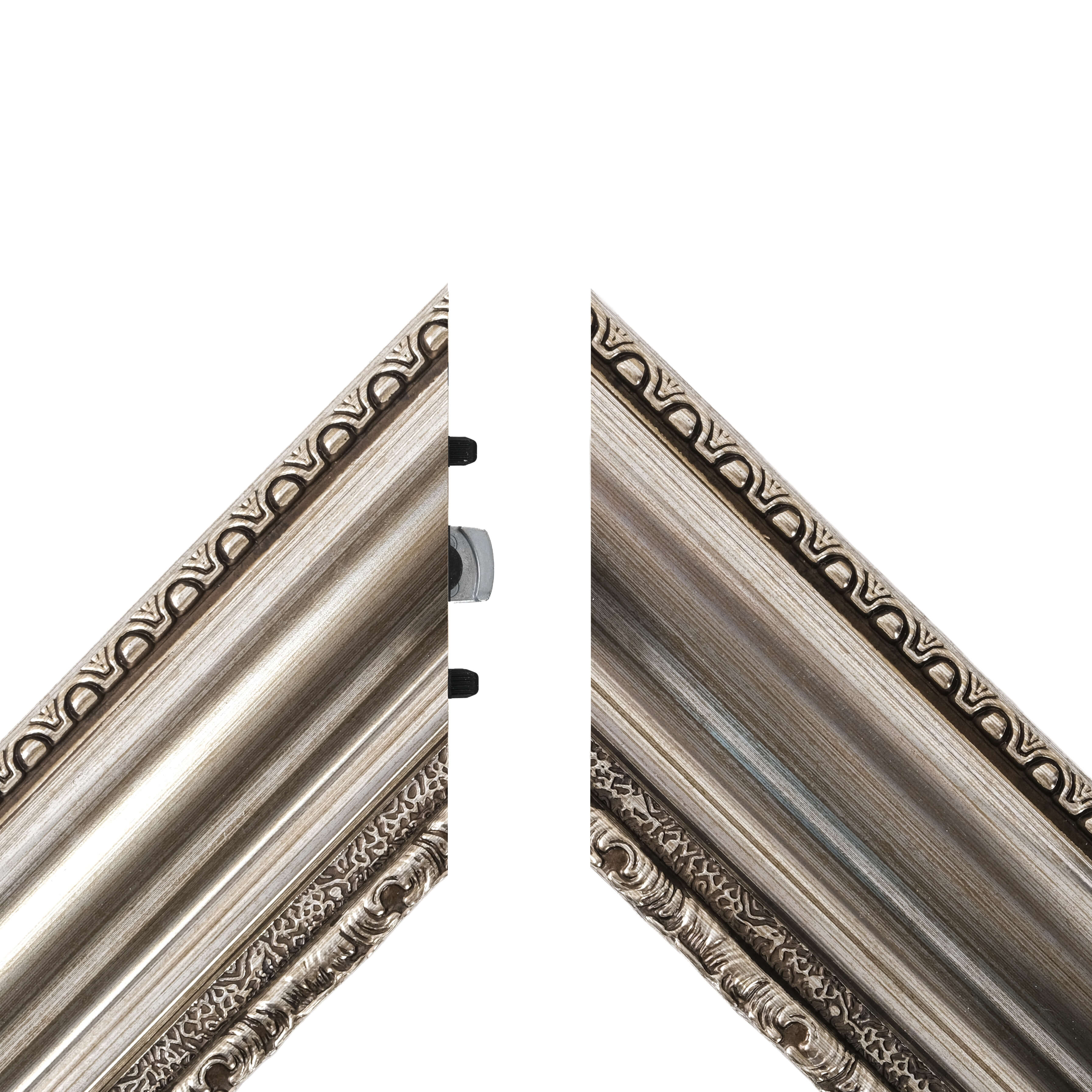 Antique Silver Decorative Customizable TV Frame Bezel | Compatible with all TV Brand