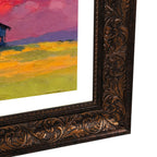 Vintage Dark Walnut TV Frame – Carved Decorative Bezel for Wall Mounted Flat Screens – Universal Fit for All TVs