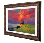 Vintage Dark Walnut TV Frame – Carved Decorative Bezel for Wall Mounted Flat Screens – Universal Fit for All TVs