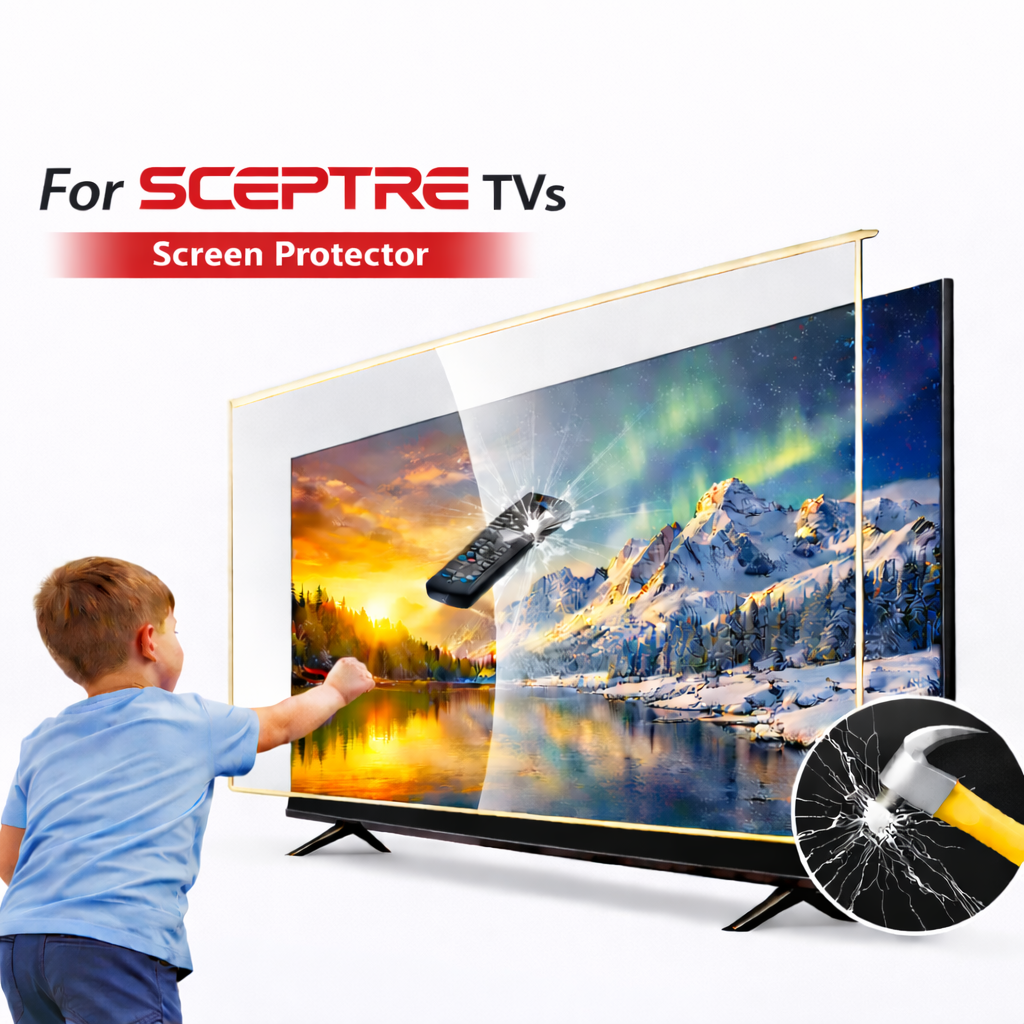 TV Screen Protector for Sceptre TVs | Custom Fit by Size, Clear Impact & Scratch Protection