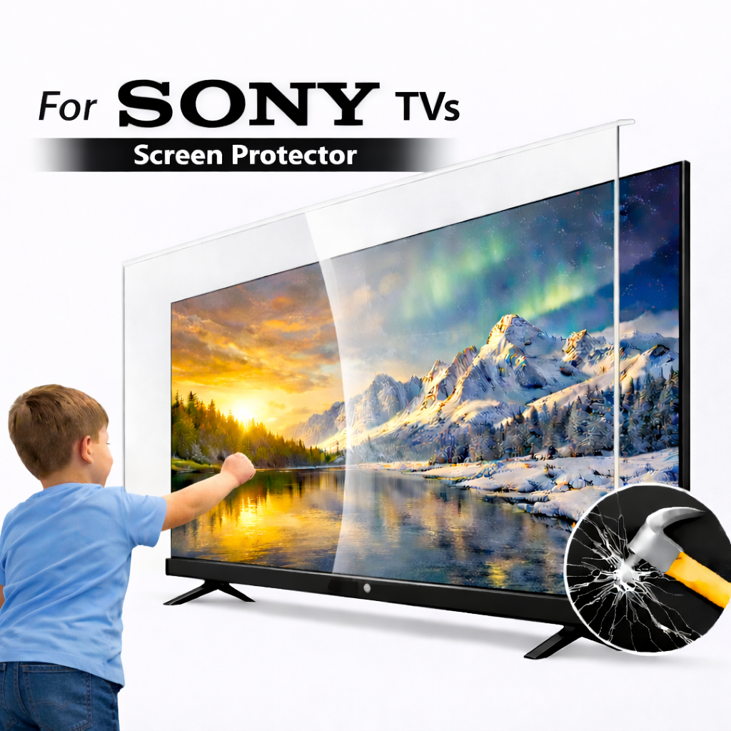 TV Screen Protector for Sony TVs | Custom Fit by Size, Clear Impact & Scratch Protection