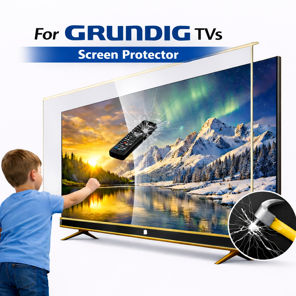 TV Screen Protector for Grundig TVs | Custom Fit by Size, Clear Impact & Scratch Protection